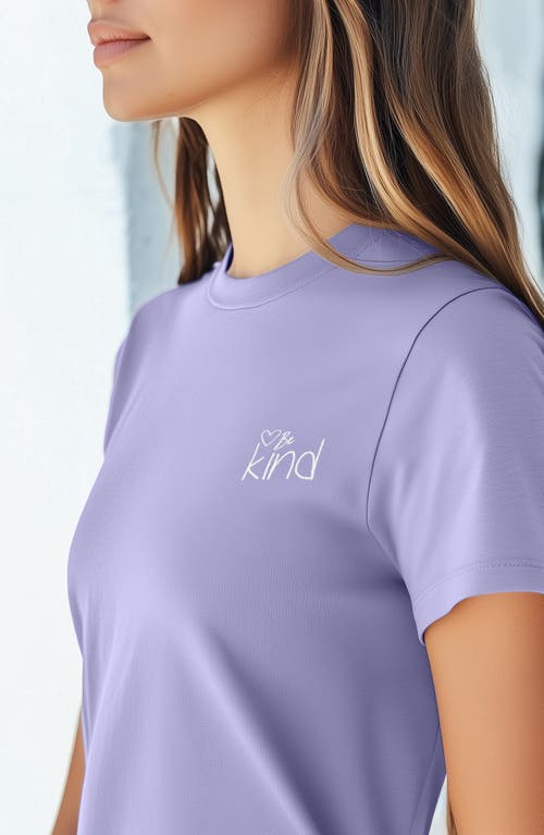 Dalix Be Kind Womens Relaxed Tee In Dark Lavender