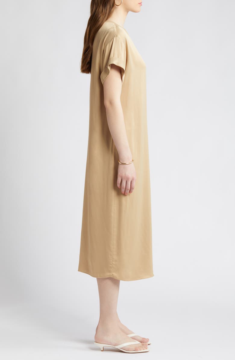 Nordstrom Satin T-Shirt Dress, Alternate, color,