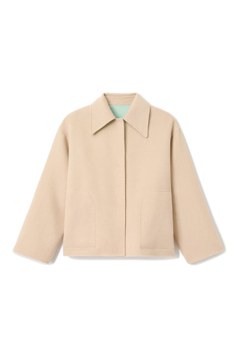 Oversize Reversible Wool & Cashmere Swing Jacket, Alternate, color, AURORA GREEN MULTI/ NATURAL
