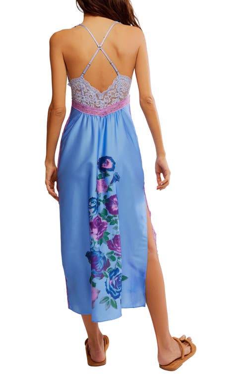 Free People Just Dreamy Maxi Slip Dress In Blue