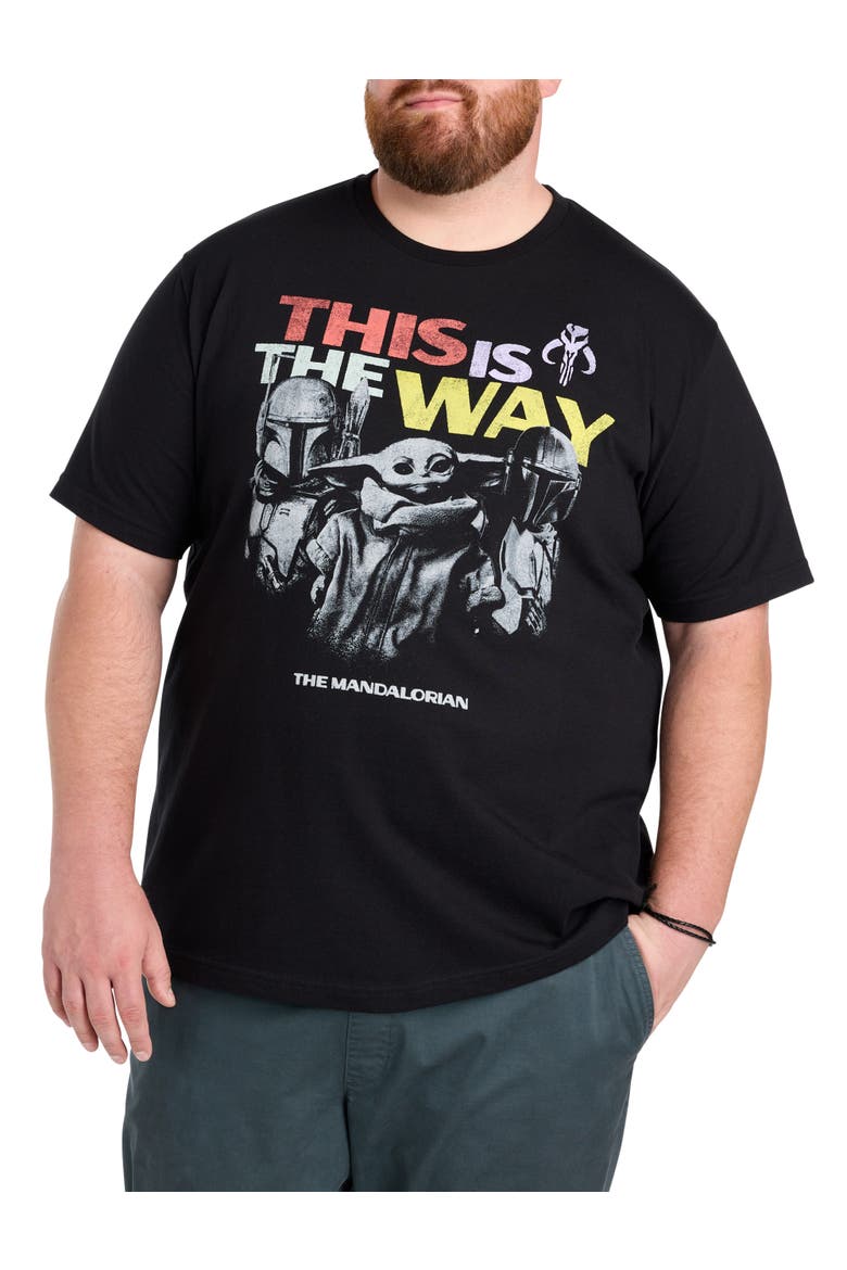 Big & Tall Star Wars Mandalorian Graphic Tee, Main, color, BLACK
