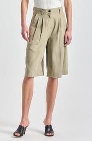 Derek Lam 10 Crosby Maddox Pleat Front Bermuda Shorts
