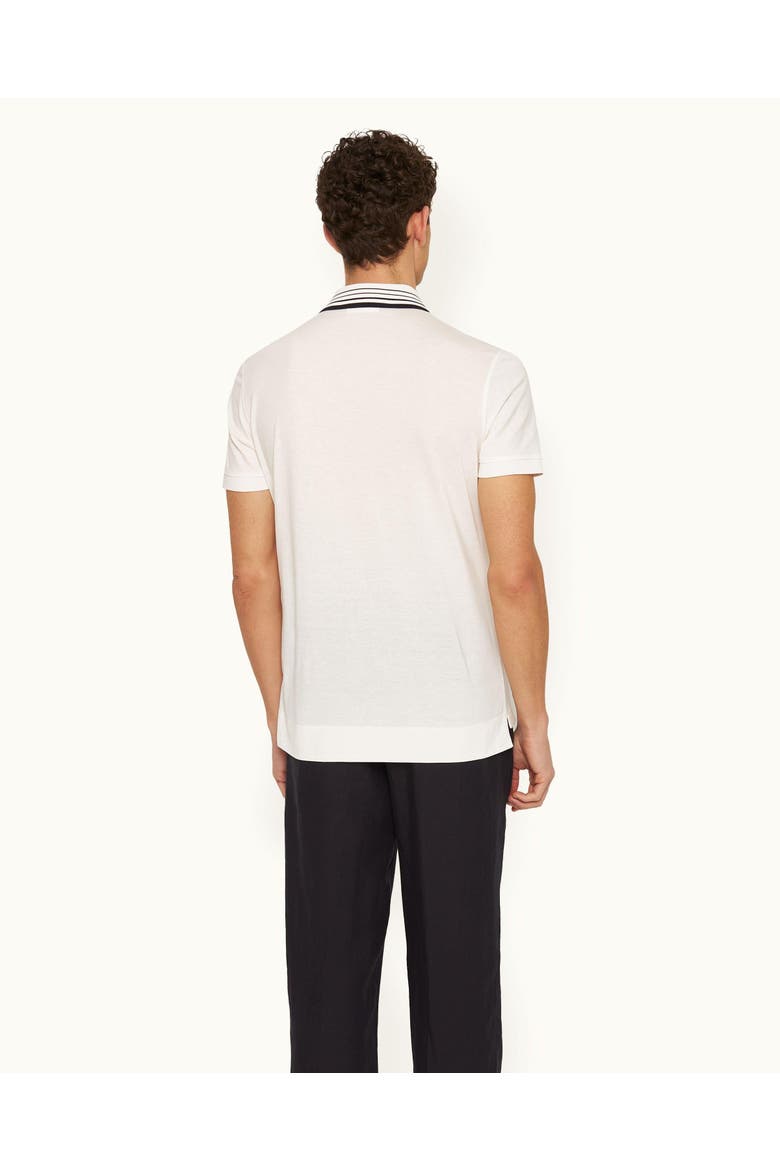 Dominic Stripe Polo Shirt, Alternate, color, White Sand