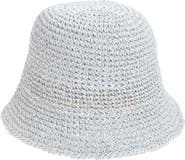 BP. Crochet Stitch Straw Bucket Hat