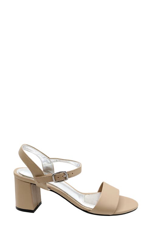 David Tate Ageless Ankle Strap Sandal In Warm Taupe