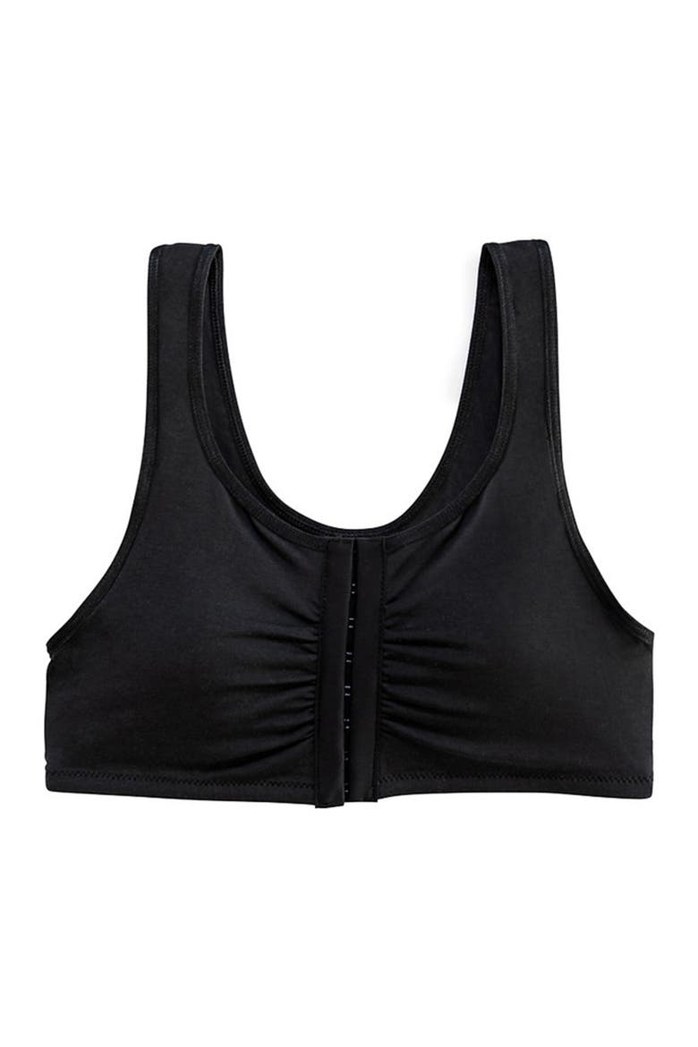 Maia Front Close Pocketed Bralette, Alternate, color, BLACK