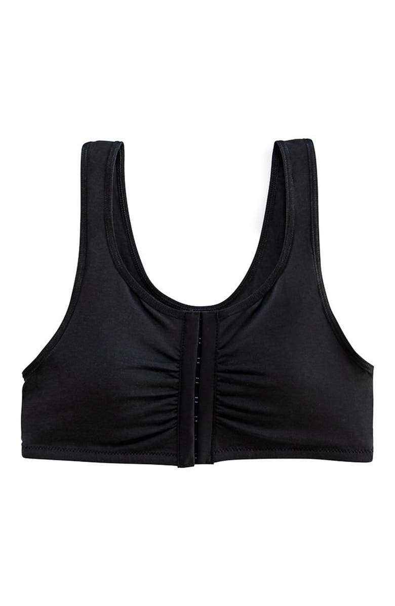 Everviolet Maia Front Close Pocketed Bralette, Alternate, color, Black