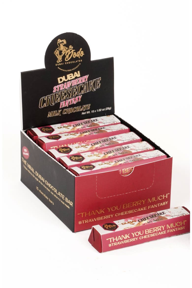Dubai Style Chocolate 15-Bar Multipack, Alternate, color, Strawberry Cheesecake