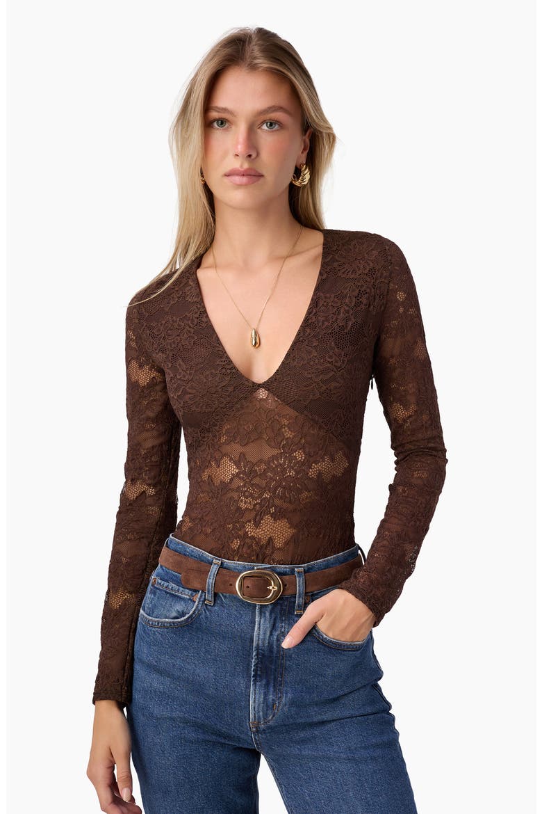 Nami Lace Bodysuit, Alternate, color, SABLE