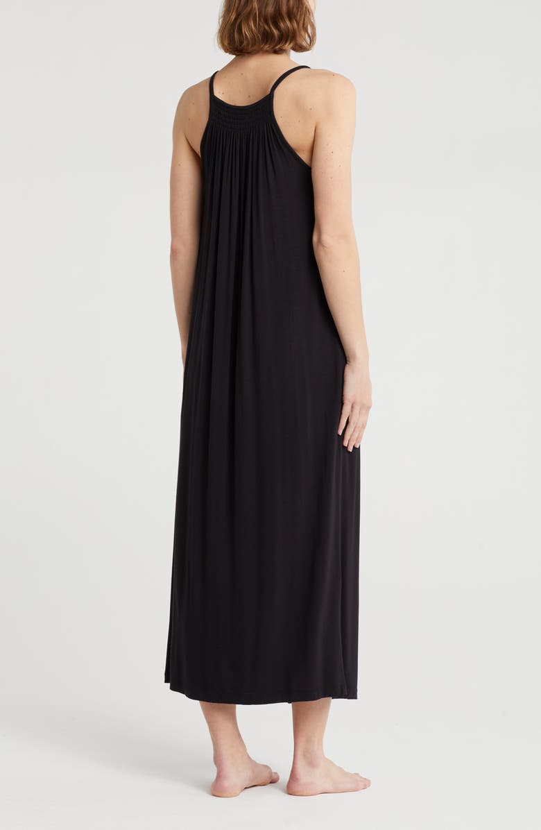 NORDSTROM RACK Tranquility Smocked Nightgown, Alternate, color, Black