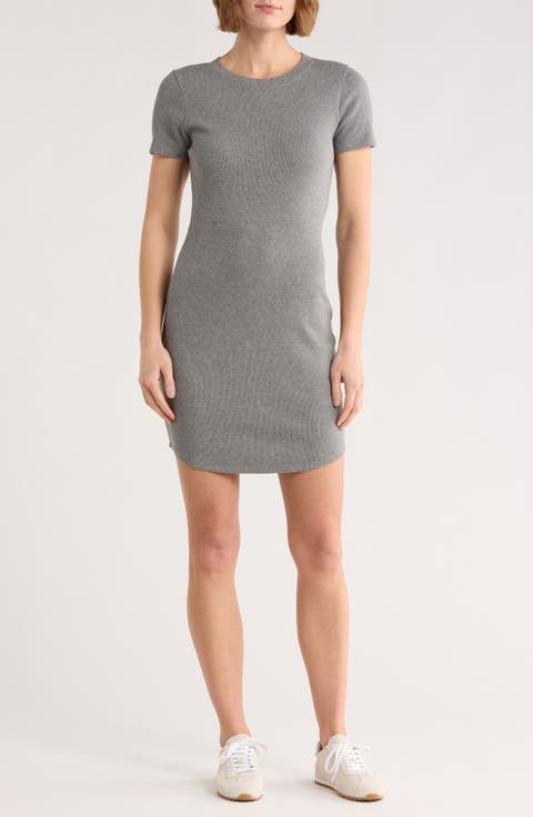 Short Sleeve Crewneck Mini Dress