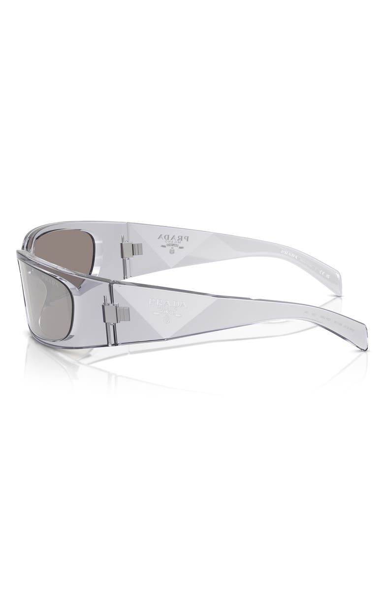 Prada 60mm Butterfly Sunglasses, Alternate, color, Transparent Grey