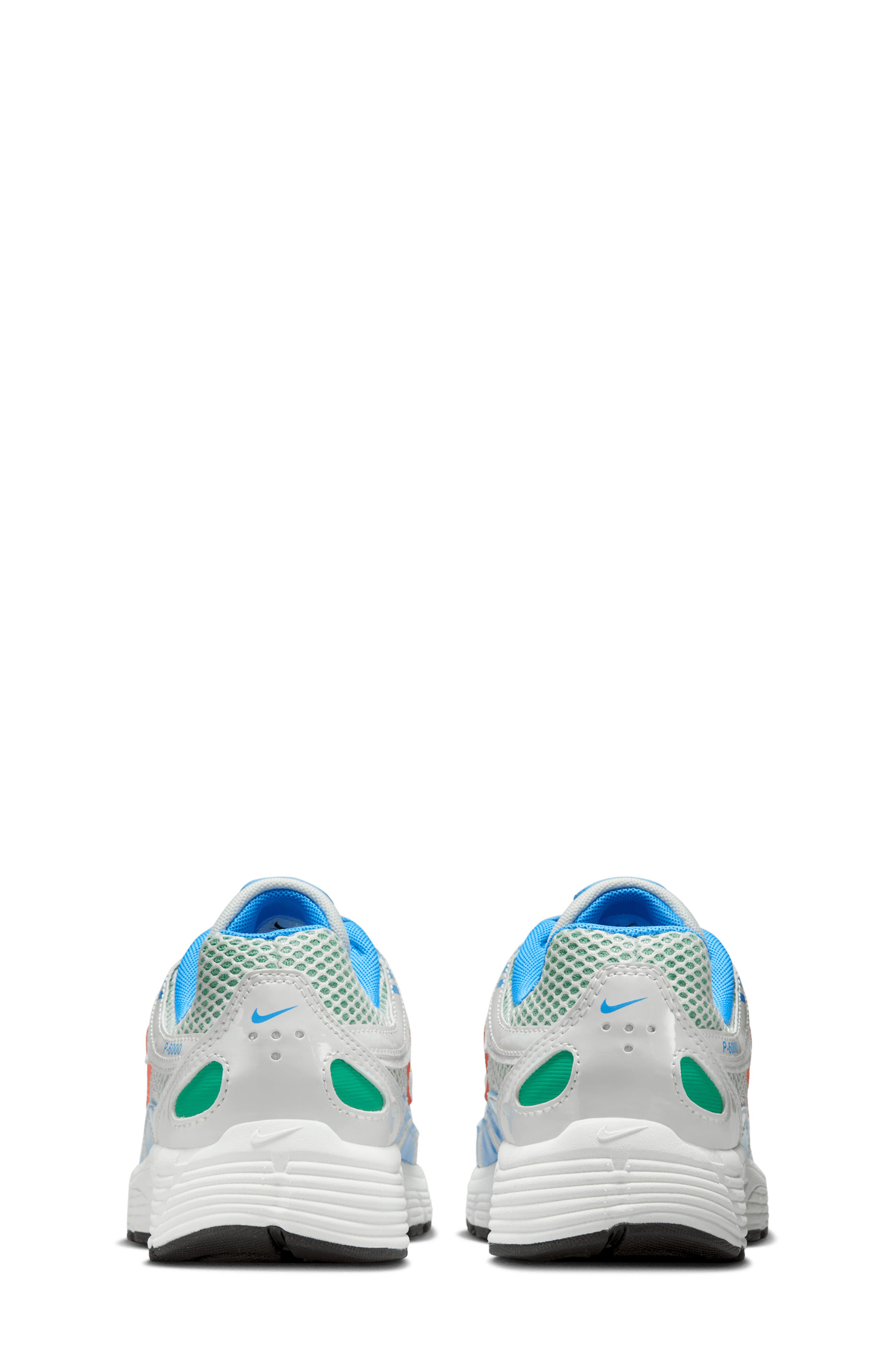 Nike Kids' P-6000 Sneaker, Alternate, color, White/ Blue/ Green/ Ember