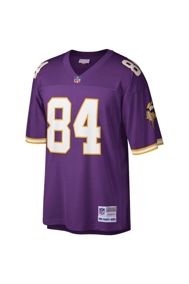 Men's Mitchell & Ness Randy Moss Purple Minnesota Vikings Legacy Replica Jersey, Alternate, color, Purple