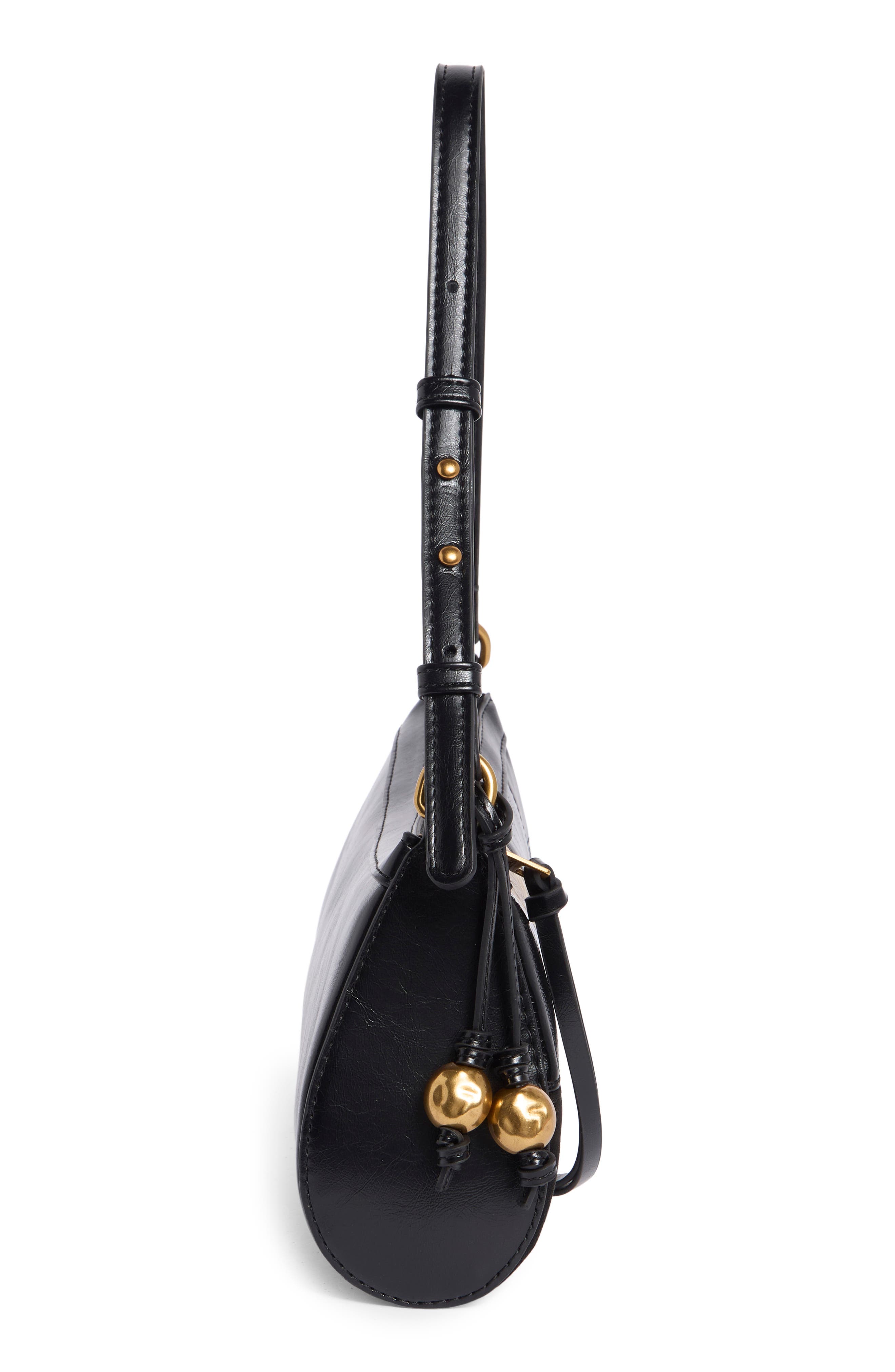 Blowen Faux Leather Baguette Bag, Alternate, color, MULTI BLACK PATCHWORK