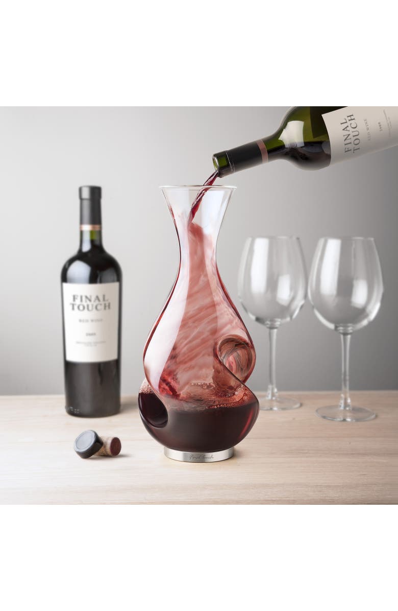 FINAL TOUCH L'Grand Conundrum Aerator Decanter, Alternate, color, Clear