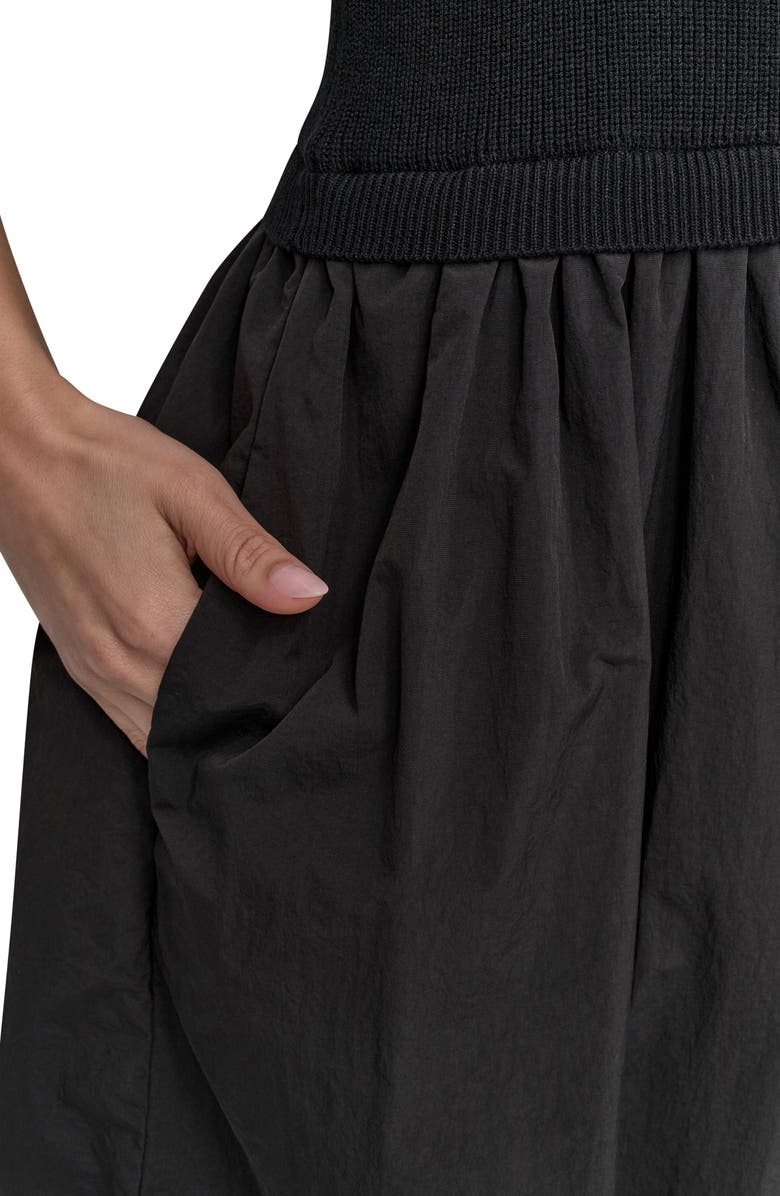 DKNY Short Sleeve Mixed Media Bubble Dress, Alternate, color, 