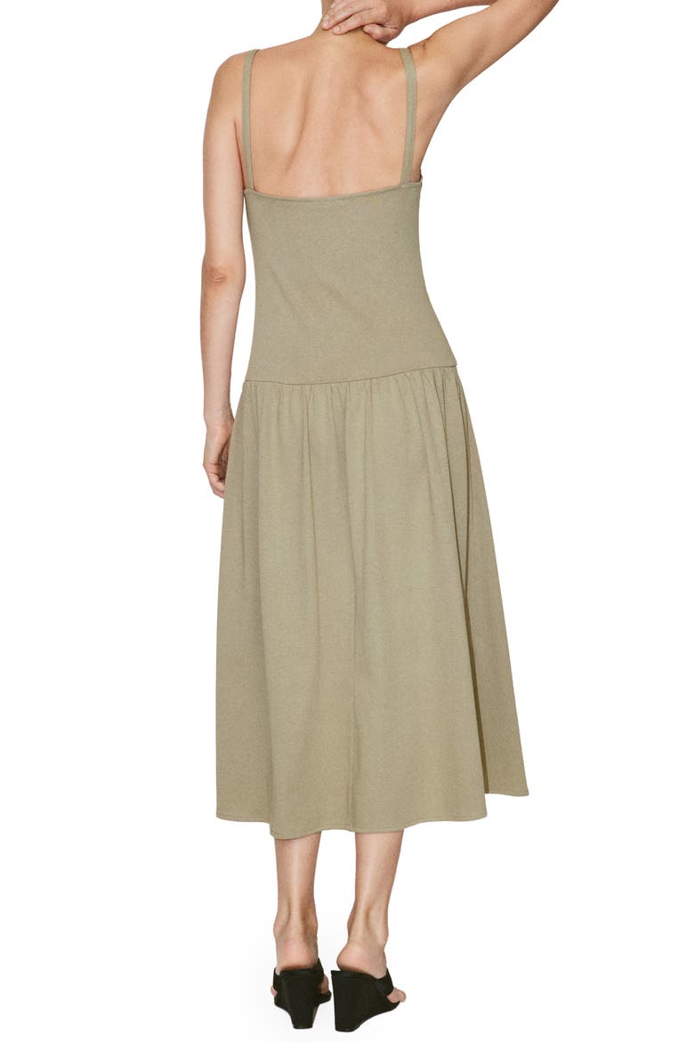 Miranda Knit Drop Waist Midi Dress, Alternate, color, KHAKI GREEN
