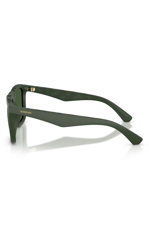 Burberry 55mm Square Sunglasses In Matte Green/dark Green