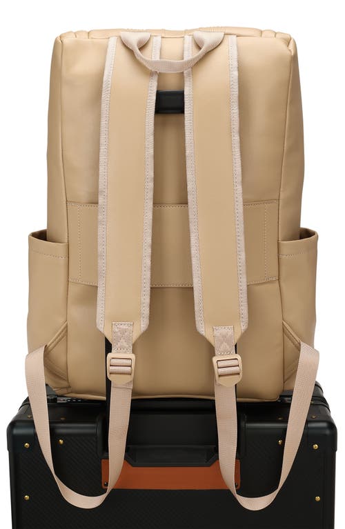Elle Roamer 22l Vegan Leather Backpack In Brown
