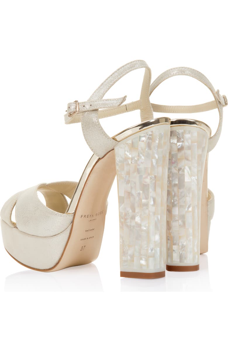 Freya Rose Bonnie - Pearl Heel Sandal, Alternate, color, Ivory