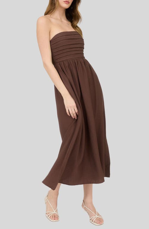 BLU PEPPER BLU PEPPER STRAPLESS MIDI DRESS 