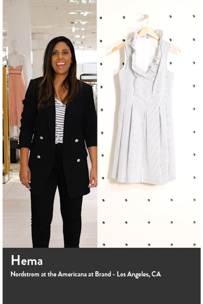 Stripe Seersucker Fit & Flare Dress video