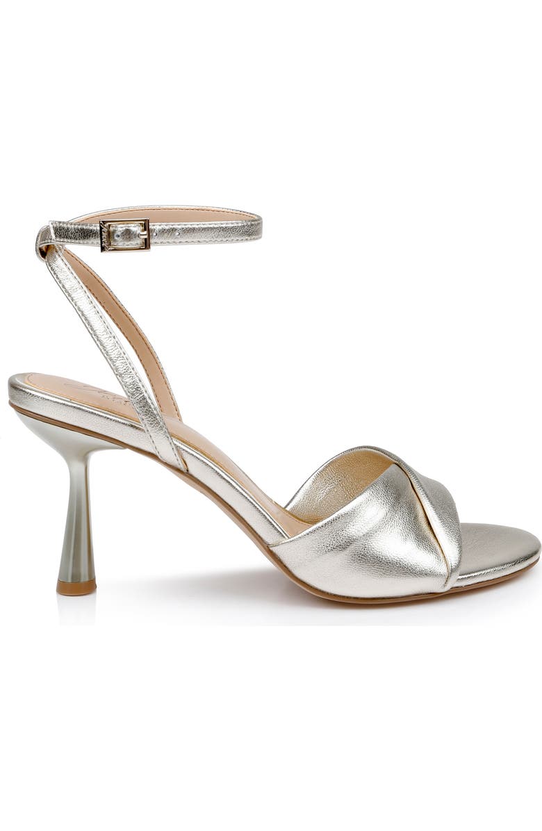 Jewel Badgley Mischka Kaia Ankle Strap Sandal, Alternate, color, Gold Leath