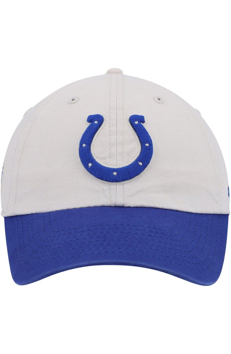 '47 Men's '47 Cream/Royal Indianapolis Colts Sidestep Clean Up Adjustable Hat, Alternate, color,