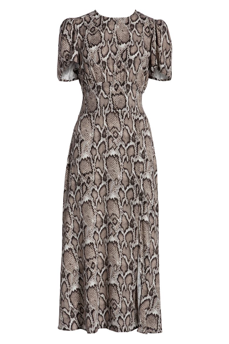 Lala Midi Dress, Alternate, color, SNAKESKIN