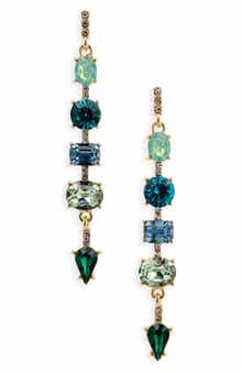 Cara Crystal Linear Drop Earrings