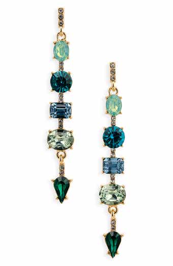 Cara Crystal Linear Drop Earrings