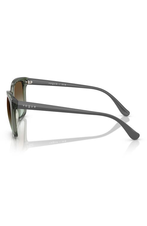 Vogue 54mm Gradient Pillow Sunglasses In Green Brown