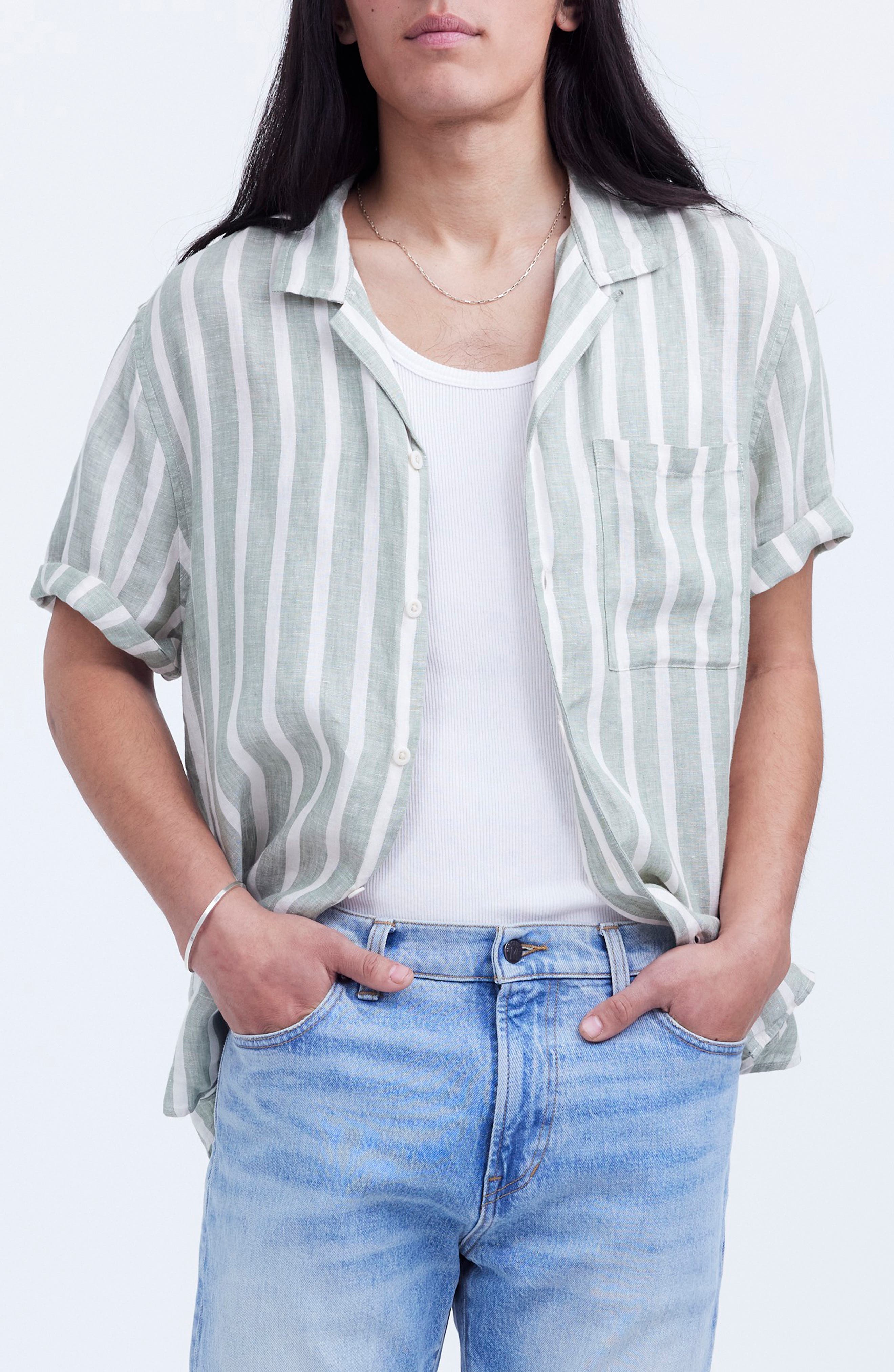 Madewell Men's Easy Linen Short Sleeve Shirt