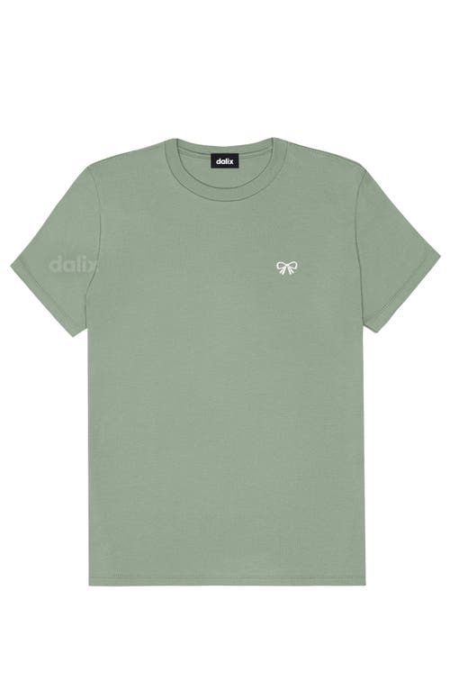 Dalix Womens Bow Jersey Tee In Green