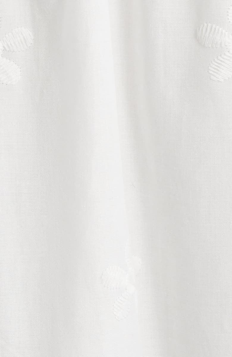 Tahari ASL Eyelet Embroidery Tiered Cotton Shift Dress, Alternate, color, 