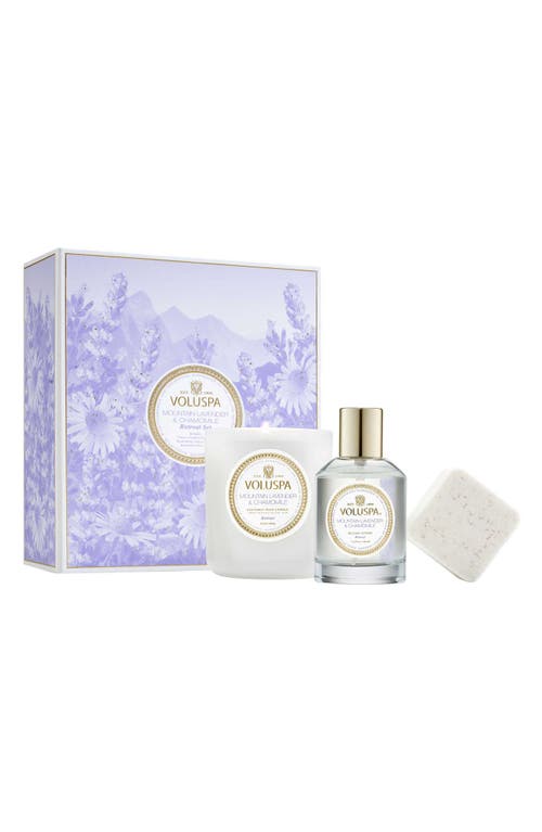 Voluspa Retreat Ritual Gift Set In Mountain Lavender