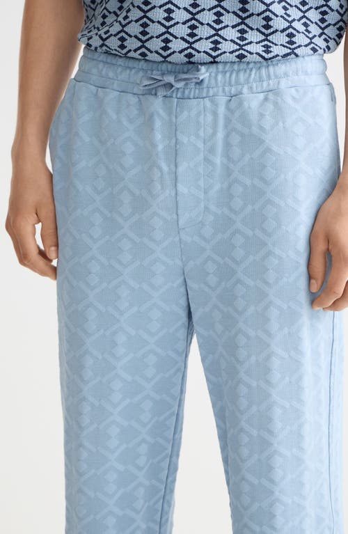 Scotch & Soda Jacquard Terry Sweatpants In Blue