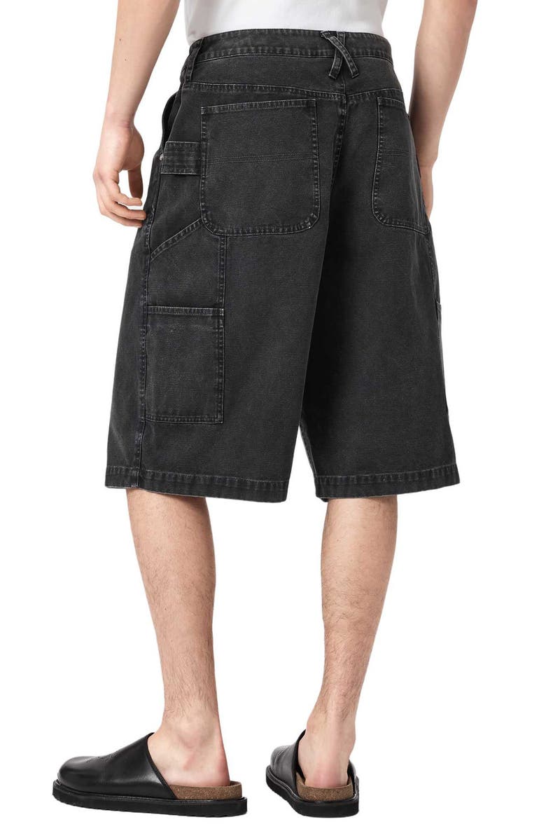 AllSaints Jackson Denim shorts, Alternate, color, Tanner Black