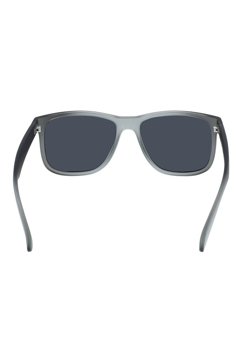 55mm Polarized Matte Square Sunglasses, Alternate, color, MATTE GREY FADE