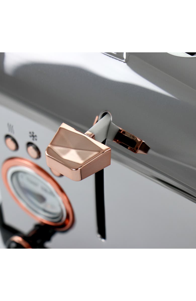 Megachef 4 Slice Wide Slot Toaster with Variable Browning in Black and Rose Gold, Alternate, color, Black