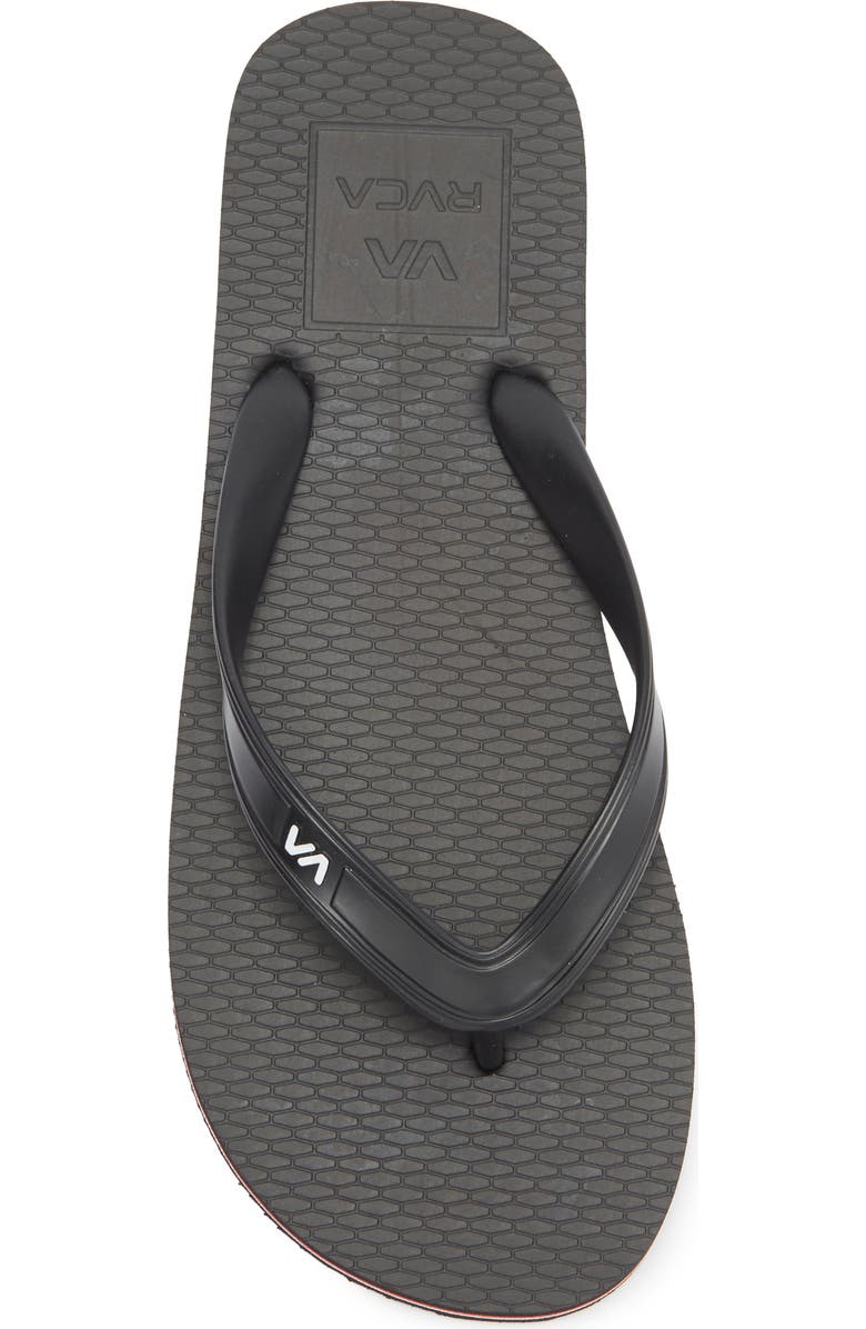 RVCA All the Way Flip Flop, Alternate, color, Black