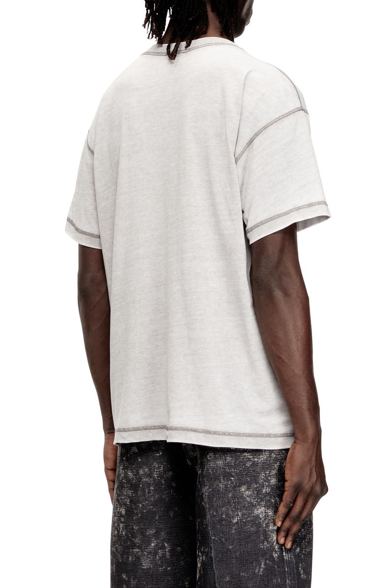DIESEL<sup>®</sup> T-Norm Rhinestone Embellished Cotton Graphic T-Shirt, Alternate, color, Grey