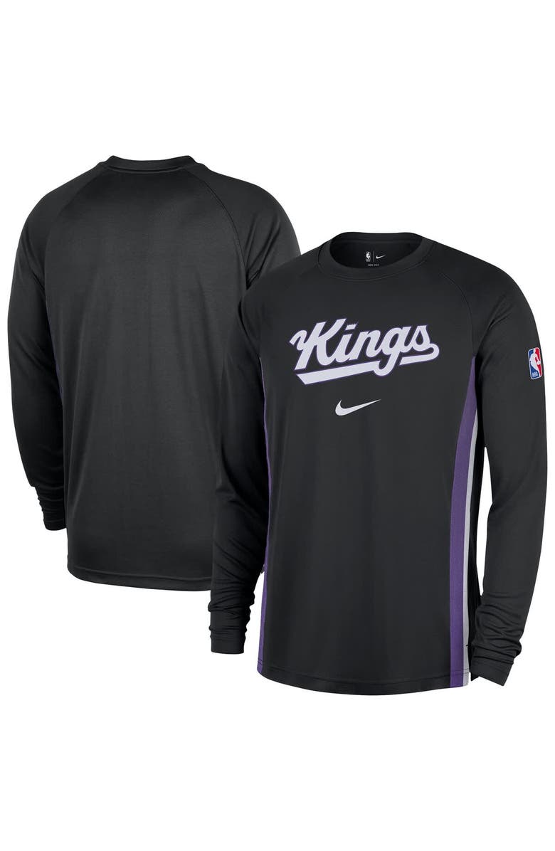 Nike Men's Nike Black Sacramento Kings 2025/26 Authentic Pre-Game Legend Dri-FIT Long Sleeve Shooting Shirt, Main, color, Black