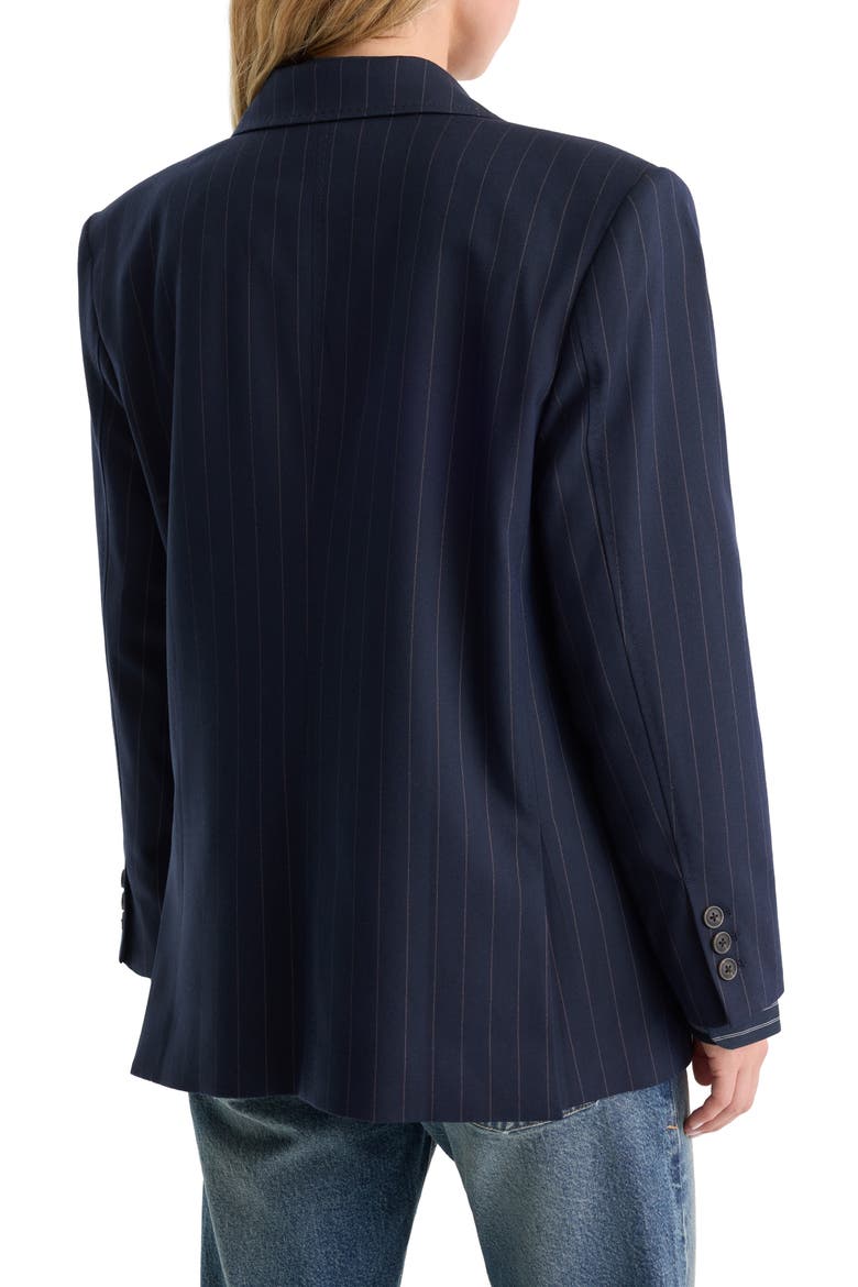The Oversized Pinstripe Blazer, Alternate, color, NAVY PINSTRIPE