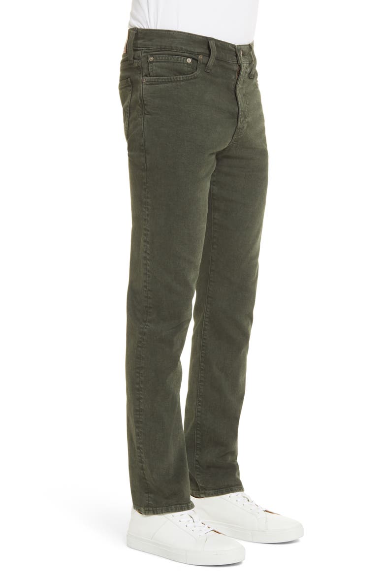 Garment Dyed Slim Everyday Flex Jeans, Alternate, color, TENT GREEN