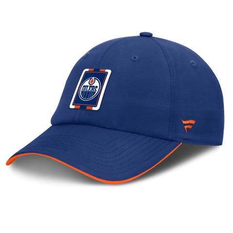 Men's Fanatics Royal/Orange Edmonton Oilers Authentic Pro Ripstop Adjustable Hat