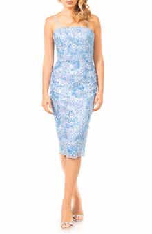 Dress the Population Josselyn Beaded Sheath Midi Dress