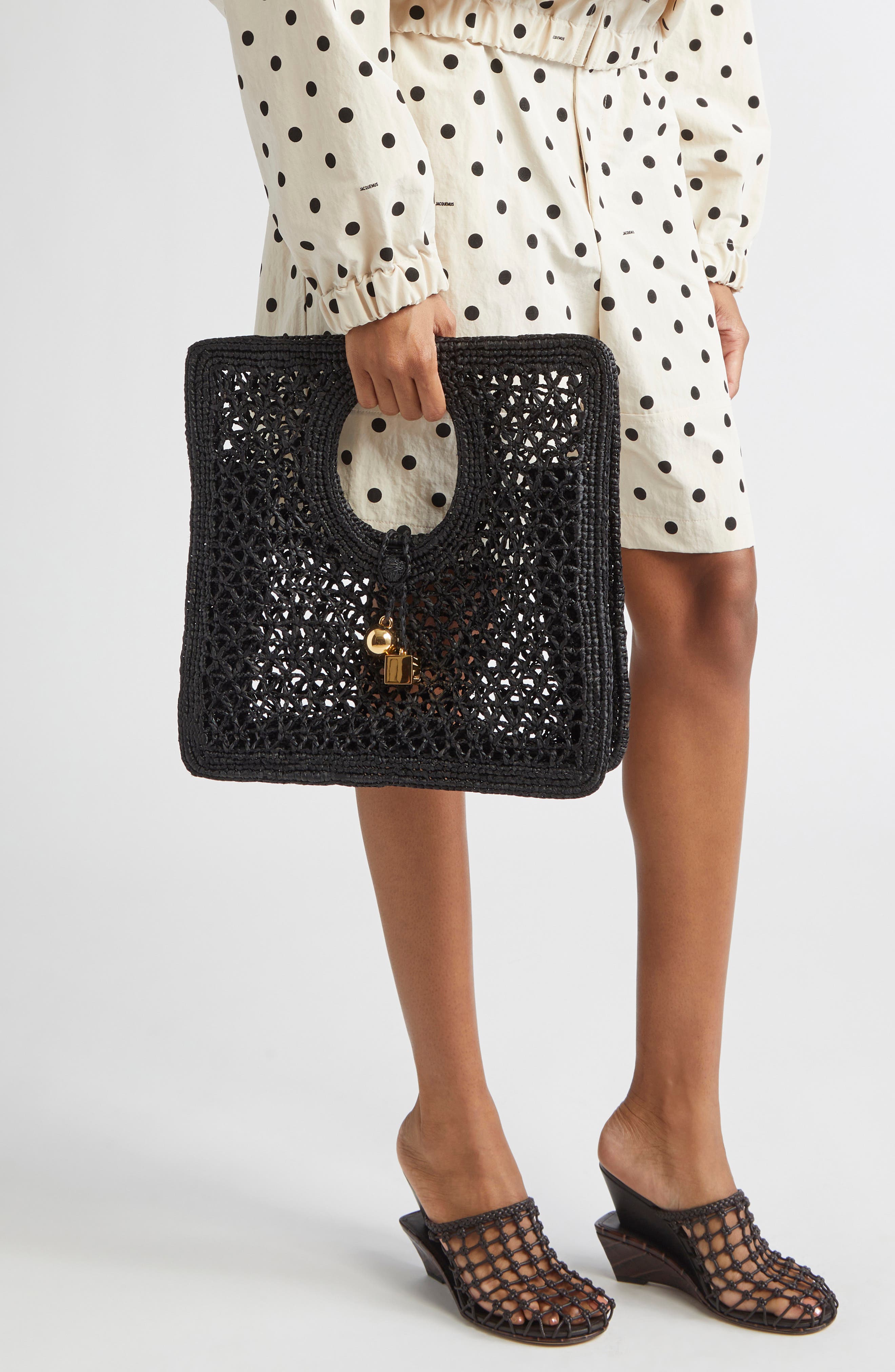 Jacquemus Le Spiaggia Square Bag, Alternate, color, 