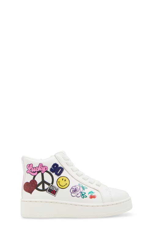 Steve Madden Kids' Tbeta High Top Platform Sneaker In White